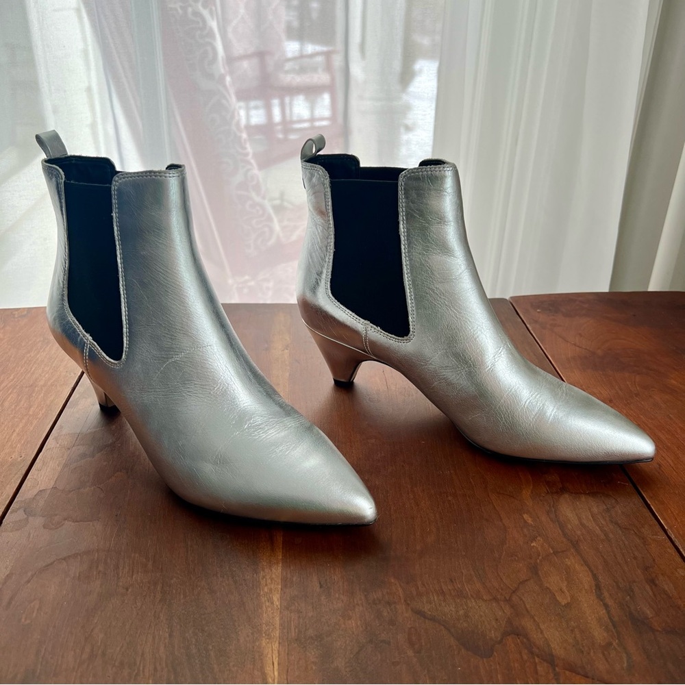 Sam Edelman Metallic Silver Booties